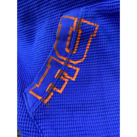 Vintage Nike Team Florida Gators Womens Size XL V-Neck Thermal Hoodie Blue - Picture 12 of 12